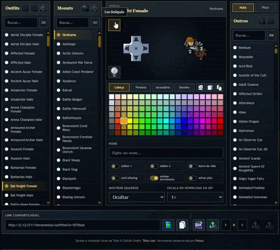 Gerador de Cenas/Sprites do Tibia Toolkit