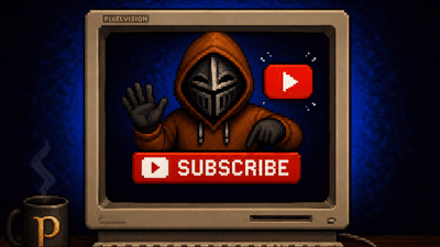 Mascote do Tibia Toolkit convidando para o YouTube